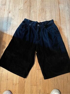 Men's Black Corduroy Shorts